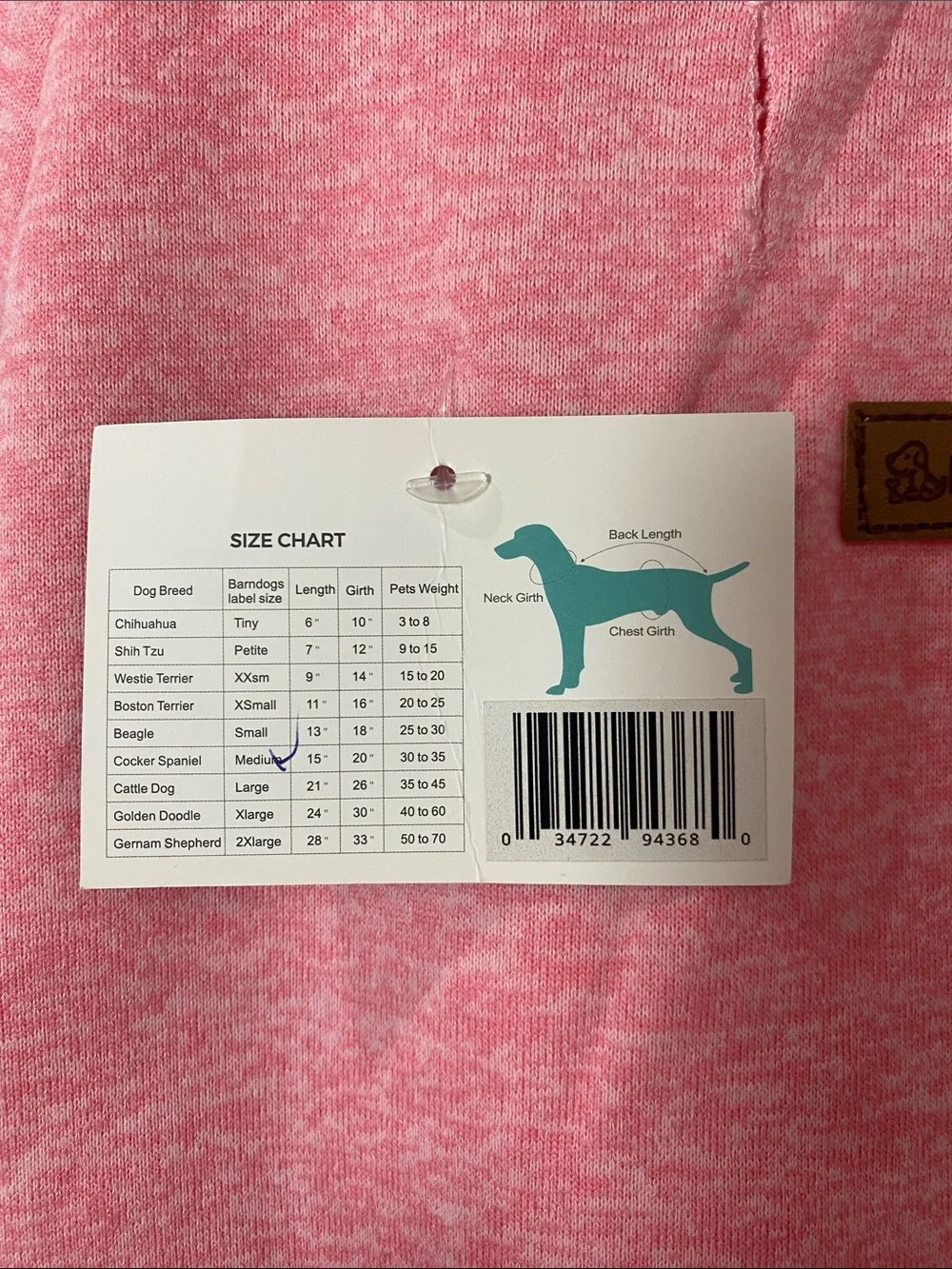 Pink Heather Dog Sweatshirt - Cozy Pet Pullover szM see tag for sizing